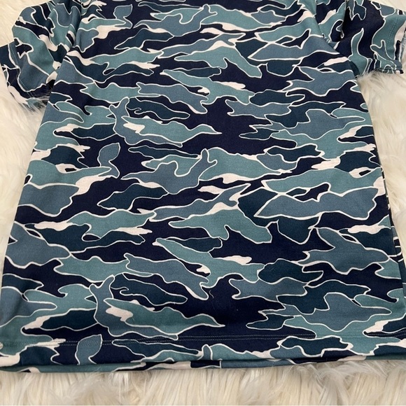 Old Navy Pajama Shirt Blue Camo Wave - Picture 7 of 10
